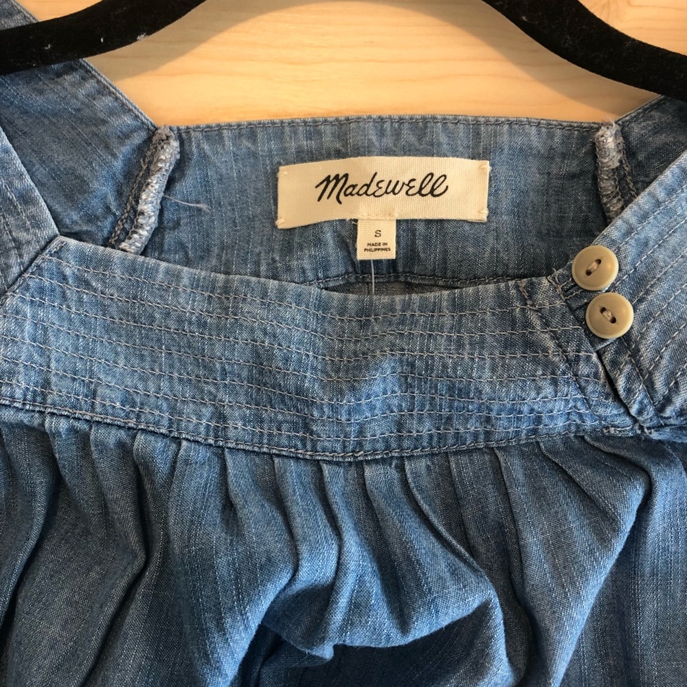 Madewell Chambray Wide Arm Top